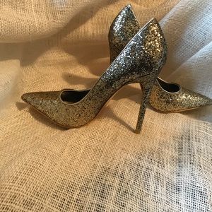 Glittery Gold Pumps